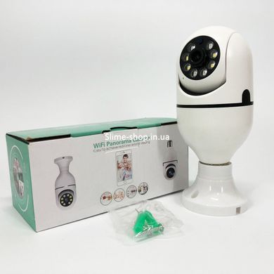 Відеоспостереження CAM L1 E27 WIFI IP, Камера відеоспостереження з датчиком руху AY-634 і записом