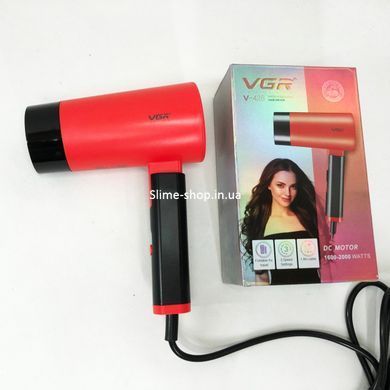 Дорожній фен для волосся VGR V-426 2000 Вт, Хороший фен для дому складаний, Фен з BI-440 потужним мотором