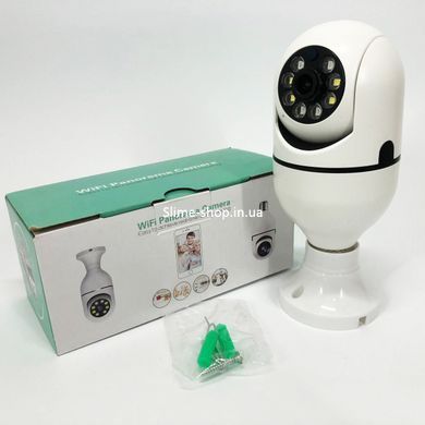 Відеоспостереження CAM L1 E27 WIFI IP, Камера відеоспостереження з датчиком руху AY-634 і записом