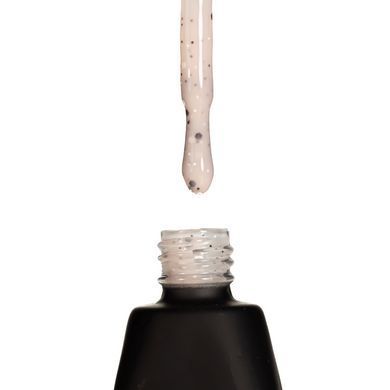 База для гель-лака камуфлирующая YouPOSH De luxe French Rubber Base № 71 Молочный с чёрными и белыми блёстками