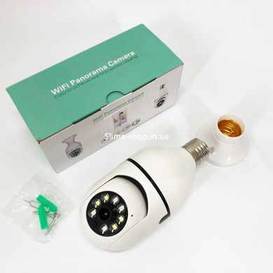 Відеоспостереження CAM L1 E27 WIFI IP, Камера відеоспостереження з датчиком руху AY-634 і записом
