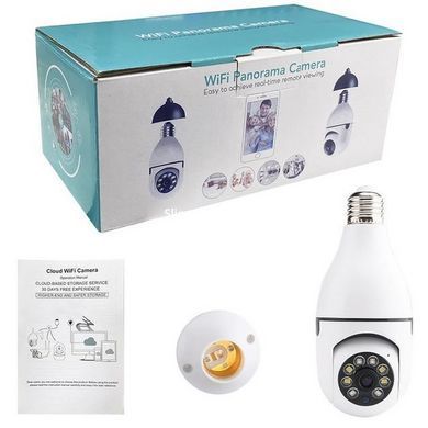 Відеоспостереження CAM L1 E27 WIFI IP, Камера відеоспостереження з датчиком руху AY-634 і записом