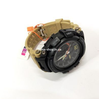 Часы наручные электронные тактические SKMEI 1343KH KHAKI, Военные часы RN-675 с секундомером