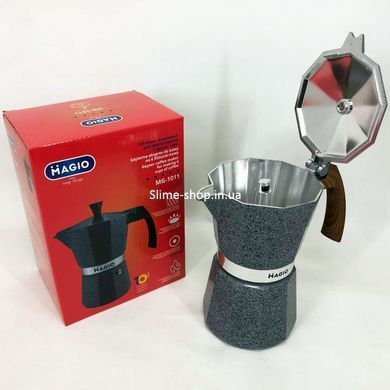 Кофеварка для приготовления кофе на плите Magio MG-1011 300 мл, Кофеварка гейзерная PD-831 с индикатором