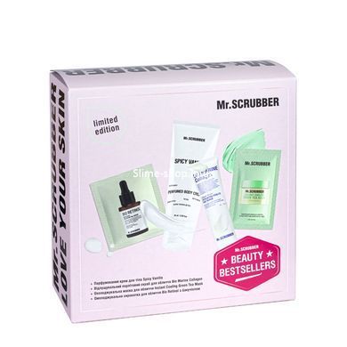 Набір косметики для догляду за обличчям і тілом Mr. Scrubber Beauty Bestsellers, 4 продукти