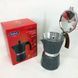 Кофеварка для приготовления кофе на плите Magio MG-1011 300 мл, Кофеварка гейзерная PD-831 с индикатором