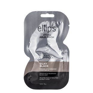 Маска для темных волос Ellips Silky Black с про-кератиновым комплексом 18г (0028)