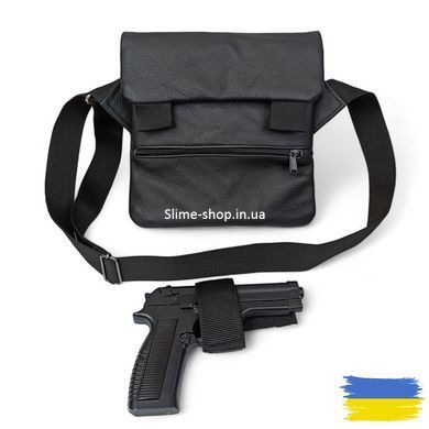 Набор 2В1. Кожаная сумка с кобурой + фонарик профессиональный GB-583 POLICE BL-X71-P50