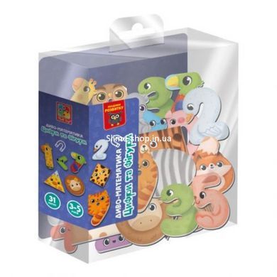 Гра розвиваюча Vladi Toys магнітна. Диво-математика. Цифри та фігури. VT5411-19