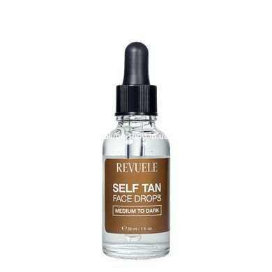 Автозагар для лица темный Revuele Salf Tan Face Drop Medium to Dark, 30 мл