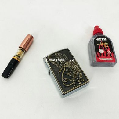 Стильная зажигалка в подарок N10, Зажигалка для курения, Зажигалка GJ-684 бензиновая счастливая