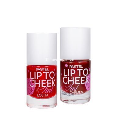 Рідкий тинт для губ та щік Pastel Lip to Chic Tint, 01 CARMEN вишнево-червоний
