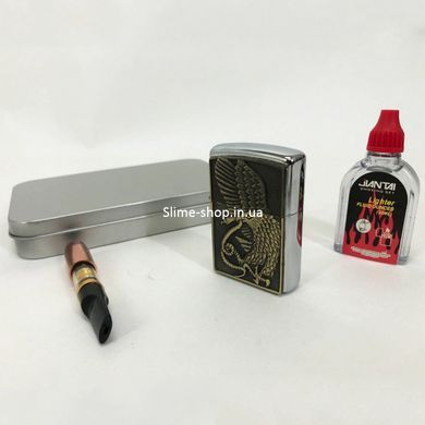 Стильная зажигалка в подарок N10, Зажигалка для курения, Зажигалка GJ-684 бензиновая счастливая
