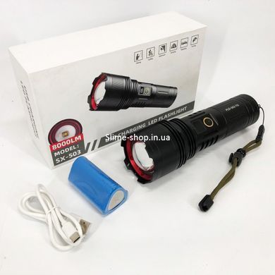 Походный фонарик PLD-503-TG, Фонарик тактический аккумуляторный ручной, Поисковый CT-359 фонарь ручной