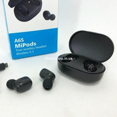 Наушники для спорта и тренировок TWS MiPods A6S, Наушники затычки с басами для HK-361 игр улицы