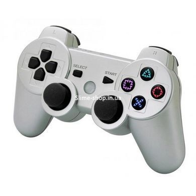 Игровой беспроводной геймпад Doubleshock PS3/PC аккумуляторный джойстик с функцией вибрации. HL-148 Цвет: белый