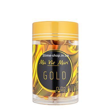 Капсули для сухого ламкого волосся Ma Vie Mar ProVitamin Gold золоті, 30 капсул (MVM3650)