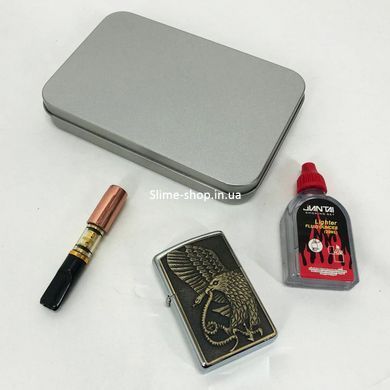 Стильная зажигалка в подарок N10, Зажигалка для курения, Зажигалка GJ-684 бензиновая счастливая