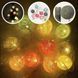 Гирлянда светодиодная, шары из нитей, теплый белый, провод TW-959 прозрачный, 2м