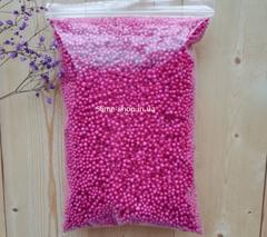 Пінопластові кульки для слайма маленькі малинові, 2-4 мм