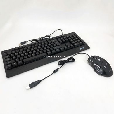 Клавиатура+мышка UKC с LED подсветкой от USB M-710, клавиатура игровая с подсветкой AW-971 и мышкой