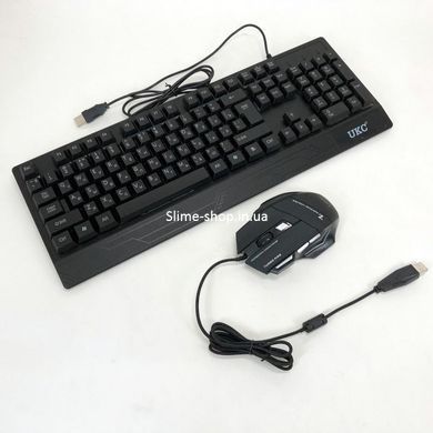 Клавиатура+мышка UKC с LED подсветкой от USB M-710, клавиатура игровая с подсветкой AW-971 и мышкой