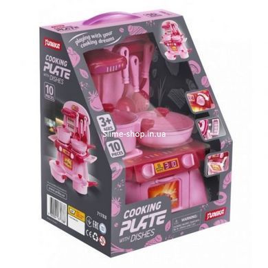 Набір кухня "Cooking Plate with Dishes" (10 pcs.) рожева