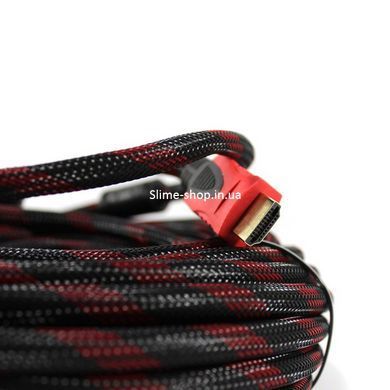 Кабель посилений 5м перехідник адаптер HDMI-HDMI тато-тато аудіо відео шнур GZ-461 в обмотці
