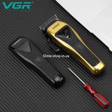 Машинка для стрижки VGR V-015 акумуляторна бездротова професійна NW-277 6 насадок