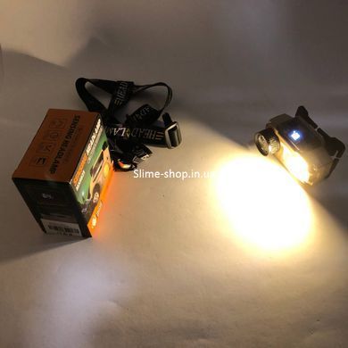 Налобный фонарь на голову CH-8825-3P35+COB(white+yellow)+RGB, Фонарь для шлема XQ-810 на голову