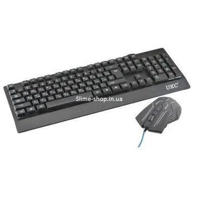 Клавиатура+мышка UKC с LED подсветкой от USB M-710, клавиатура игровая с подсветкой AW-971 и мышкой