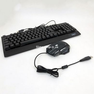 Клавиатура+мышка UKC с LED подсветкой от USB M-710, клавиатура игровая с подсветкой AW-971 и мышкой