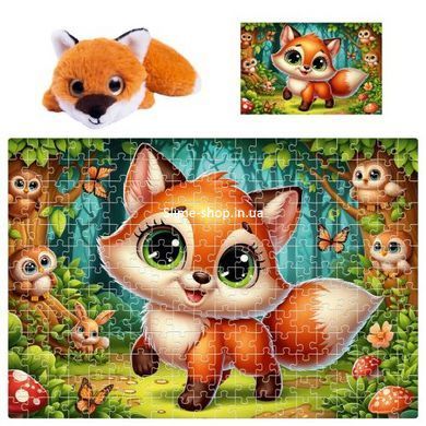 Пазлы с мягкой игрушкой "De.tail. Лисенок" 260 деталей