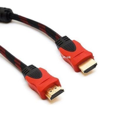 Кабель посилений 5м перехідник адаптер HDMI-HDMI тато-тато аудіо відео шнур GZ-461 в обмотці