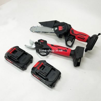 Акамуляторная цепная пила KRAFFTEC 2в1 36V 4АР, Мини-цепная пила для сада, ZI-240 Аккамуляторная минипила