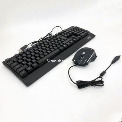 Клавиатура+мышка UKC с LED подсветкой от USB M-710, клавиатура игровая с подсветкой AW-971 и мышкой