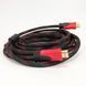 Кабель посилений 5м перехідник адаптер HDMI-HDMI тато-тато аудіо відео шнур GZ-461 в обмотці