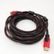 Кабель посилений 5м перехідник адаптер HDMI-HDMI тато-тато аудіо відео шнур GZ-461 в обмотці