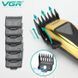 Машинка для стрижки VGR V-015 акумуляторна бездротова професійна NW-277 6 насадок