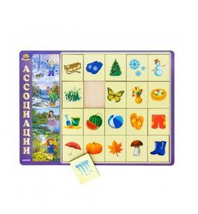 Деревянная игра "Ассоциации", времена года
