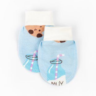 Царапки для младенцев начистные на манжете 0-3 мес Blue Cookies