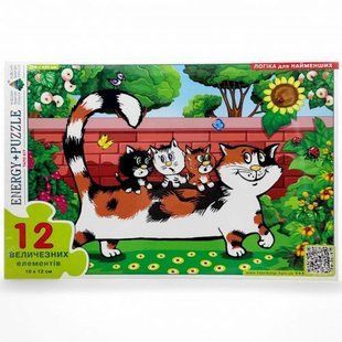 Игра-пазл (Макси) "Папа Кот", 12 элементов