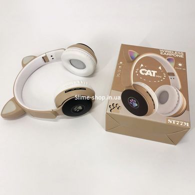 Детские наушники с ушками ST77, Bluetooth наушники с кошачьими ушками, Беспроводные наушники CU-625 cat ear