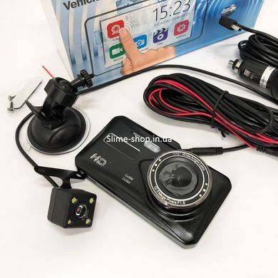 Автомобильный видеорегистратор с двумя камерами T672, LCD 4",1080P Full HD, с поддержкой ZN-818 ночного видения