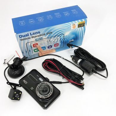 Автомобильный видеорегистратор с двумя камерами T672, LCD 4",1080P Full HD, с поддержкой ZN-818 ночного видения
