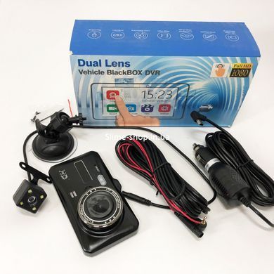 Автомобильный видеорегистратор с двумя камерами T672, LCD 4",1080P Full HD, с поддержкой ZN-818 ночного видения