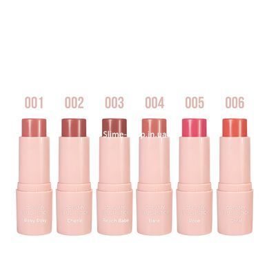 Румяна для лица кремовые Bogenia Angelic Creamy Blush Stick стик BG632, 002 Cherie